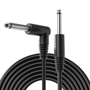 GC-MS2S TS 1/4 Inch Instrument Cable Compatible with Electric Guitar, Bass, Drums, Pedals, Amplifiers, Preamps, Mixers, GC-MS2S (Right Angle-to-Straight, 10Feet(2Pack))