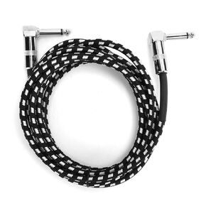 6.35mm Guitar Amp Cord, 22AWG Guitar Cable 10 ft, Right Angle to Right Angle Guitar Cable for Home Theater Recording Studio Professional Stage