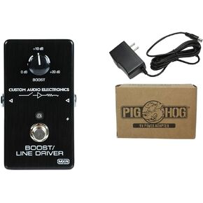 MXR MC401 Custom Audio Electronics Boost/Line Driver Power Bundle w/ 1 free Items: Item: Pig Hog 9v Power Adapter