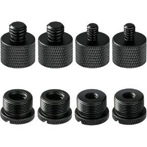 8 PCS Mic Stand Adapter,Mic Stand Adapter 1/4 to 5/8 Mic Adapter and 3/8 to 5/8 Microphone Adapter Screw Adapter Set for Microphone Stand