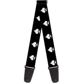 Buckle-Down Guitar Strap Spade Black White 2 Inches Wide