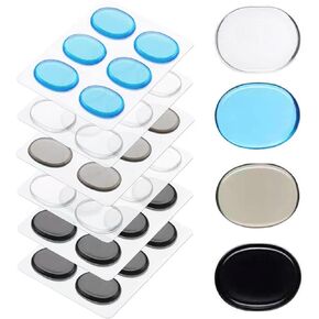 36 Pieces Drum Dampeners Gels Silicone Gel Pads Soft Drum Dampeners 4 Colors Drum Mute Pads for Drums Tone Control (Transparent White, Black, Blue, Gray)