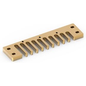 Bnineteenteam Comb Harmonica Part,Aluminum Alloy for Hohner Marine Band Crossover/Deluxe(3 Colors:Gold,Silver,Red)(Gold) Playing Accessories