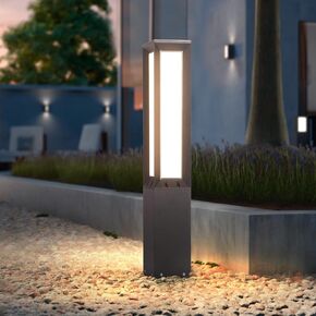 Modern Pathway Light, 32Inch Landscape Path Light IP65 Waterproof Walkway Lights Outdoor Floor Lamp Aluminum High Voltage Bollard Lighting for Driveway Yard Lawn Patio Garden Decoration