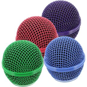 4Pcs Microphone Grill Mesh Replacement Compatible Mic Mesh Grill for Enhanced Sound Quality Mic Covers for Standard Microphones