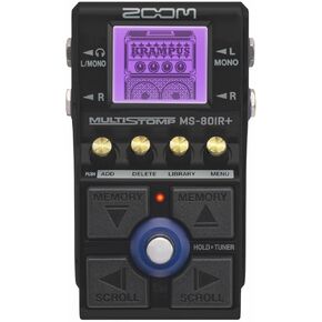Zoom MS-80IR+ MultiStomp Amp & Cabinet Modeler Pedal with 23 Amp Models, 5 Studio Sounds, IR Loader, Noise Gates, EQs, & Delay Stereo Effects, Stompbox, Headphone Output, Tuner, & Battery Powered