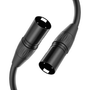 XLR Cable Male to Male, 3 Pin Male to Male Microphone Cable with Oxygen-Free Copper (10ft/3m, 1pack)