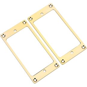 Alomejor Guitar Pickup Frame 2Pcs Pickup Frame Mounting Rings Metal Humbucker Pickup Ring for Electric Guitars Replacement Parts