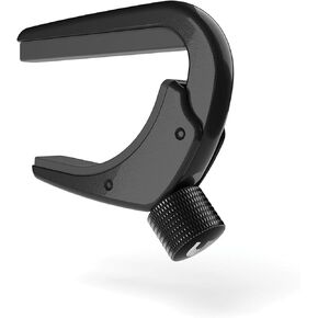 D'Addario Accessories NS Banjo Capo, Mandolin Capo - For 4 or 5 String Banjos and Mandolins - Micrometer Tension Adjustment for Buzz-Free, In-Tune Performance - Black