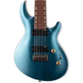 ESP 8 String LTD JR-208 Javier Reyes Signature Series Electric Guitar, Pelham Blue, Right, (LJR208PB)