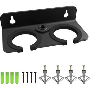 Multi microphone holder for wall (Aluminum) for Handheld Dynamic Wired and Wireless, Multiple Mic Organizer for Mic Stand, Rubber padding/Wall Mounted or Mounts to 5/8"-27 or 3/8"-16 threaded Stand