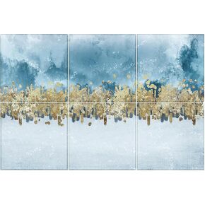 8 Pack Acoustic Panels Art,48x32 Inch Soundproof Wall Panels,Self-Adhesive Sound Absorbing Wall Art,Fireproof,Decorative Sound Panels,Reduce Room Echo for Studio/Office(Dancing Leaf)