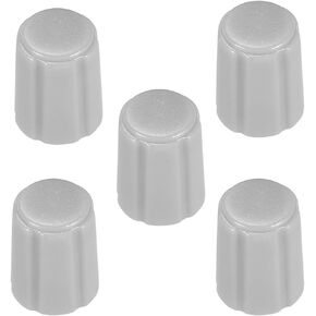 uxcell 5pcs,Potentiometer Control Knobs for Electric Guitar Acrylic Volume Tone Knobs Grey D Type 4x6mm