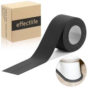 Grey Caulk Tape Self Adhesive - Waterproof Toilet Caulk Strip - Toilet Sealer Around Toilet Base - Caulking Tape for Bathroom, Bathtub, Floor Wall Edge Protector,2-Roll