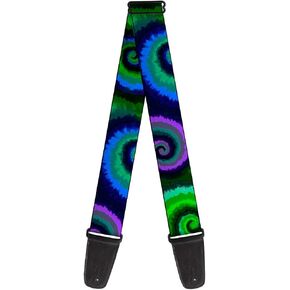 Buckle-Down Guitar Strap Tie Dye Swirl Green Blue Purple 2 Inches Wide