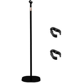 حامل ميكروفون على الأرض مع قطعتين من مشابك كابلات الميكروفون بارتفاع قابل للتعديل من 43 بوصة إلى 63 بوصة مع قاعدة ثقيلة لأداء الغناء وحفلات الزفاف والتحدث باللون الأسود in Kuwait