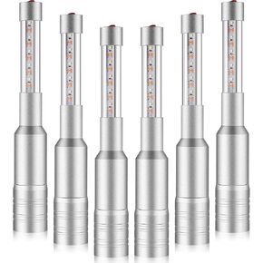 6 Pcs LED Bottle Service Lights Club Lights Bottle Sparklers for Bottle Service Rechargeable Bottle Service Lights Led Strobe Baton Lights Handheld for Event Nightclubs Weddings Party (Silver)