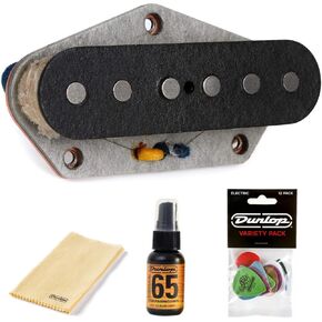 Seymour Duncan Brad Paisley's La Brea Telecaster Bridge Pickup - Black - Bundle with Dunlop Pick Pack and Polishing Kit