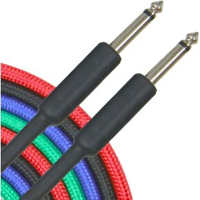 Musician's Gear Braided Instrument Cable 1/4" Black 10 ft.