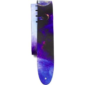 Perri's Leathers, Official NASA Licenced Leather Guitar Strap, Milkyway Themed, Direct to Leather Series, Anti-Slip, Adjustable from 42.5" to 56" Inch, Compatible w/All Button Lock Systems