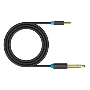 Audio Instrument Cable - 10FT 1/8" Male to 1/4" Male Aux Jack TRS Stereo Audio Cable for iPhone iPod Guitar Laptop Amplifier Microphone/24K 15U Gold Plated PVC Infection Molding Shell