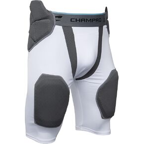 Champro Unisex-Teen Tri-Flex 5-Pad Integrated Girdle, Black, Charcoal Inset, Medium