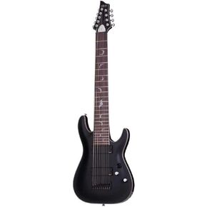 Schecter Damien Platinum 9-String Electric Guitar, Rosewood Fingerboard, Satin Black