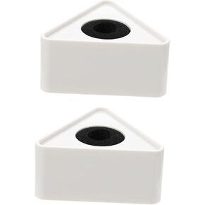 SHOWERORO 2Pcs Triangular Interview Microphone Flags Logo Microphone Station for Lavalier and Desktop Microphones for Reporters and Hosts