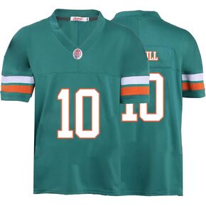 Custom Mens/Youth Football Stitched T-Shirt for Sports Fan Green/White in Kuwait