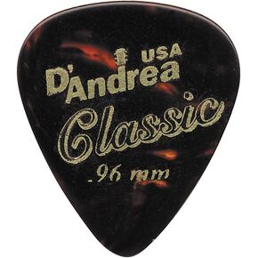 D'Andrea TG351, 0.46TH Celluloid Guitar Picks, 12-Piece, Shell, Thin