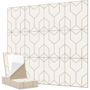 12 Pack Felt Acoustic Panels, 48"x48"x0.4" Large Acoustic Wall Panels, Self-Adhesive Sound Absorbing Panels for Recording Studios & Offices,Camel Felt+Black Decorative Acoustic Panels in Kuwait