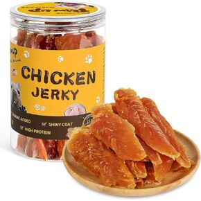 PAWUP Chicken Jerky Dog Treats, Natural Dog Chicken Jerky Treats w/Taurine, Dog Training Treats, 12.5oz
