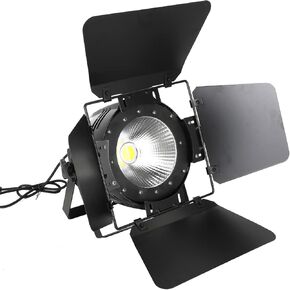 Topteng Stage Lights 200W COB LED Stage Spotlights with Barn Door 200W COB LED Stage Par Light Cool Warm White DMX512 Audience Blinder Stage Light Master/Slave 2in1 LED DJ Lights