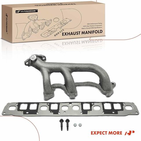 A-Premium Rear Exhaust Manifold Kit W/Gasket, Bolts, Nuts [6Cyl 4.0L] Compatible with Jeep WJ Series Grand Cherokee 1999-2004, TJ Series Wrangler 00-06, XJ Series Cherokee 00-01, TJ Series TJ 00-06 in Saudi Arabia