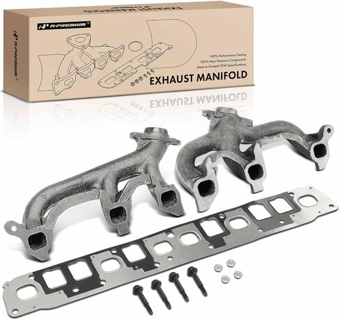 A-Premium Rear Exhaust Manifold Kit W/Gasket, Bolts, Nuts [6Cyl 4.0L] Compatible with Jeep WJ Series Grand Cherokee 1999-2004, TJ Series Wrangler 00-06, XJ Series Cherokee 00-01, TJ Series TJ 00-06 in Saudi Arabia