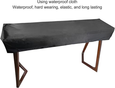 غطاء بيانو غبار مقاوم للماء، غطاء بيانو مناسب عالمي، سهل الاستخدام، تخزين حماية كاملة (أسود 88 مفتاحًا) in Kuwait