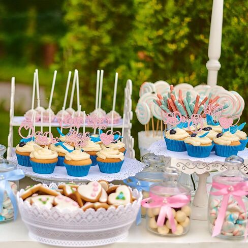24 قطعة من Gyufise Bride to Be Cupcake Toppers باللون الذهبي الوردي اللامع I Do Love Heart Ring Miss to Mrs Cupcake Picks لتزيين كعكة الزفاف لحفلات الزفاف والخطوبة العازبة in Kuwait