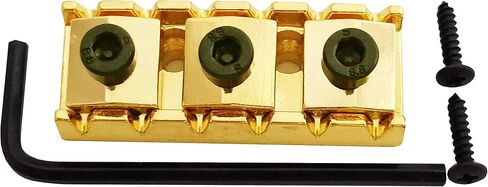 42mm Guitar Metal Locking Nut String Lock for Floyd Rose Style Electric Guitar Tremolo Double Lock System, Gold in Saudi Arabia