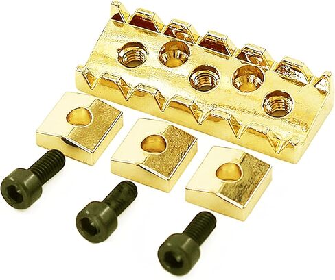 42mm Guitar Metal Locking Nut String Lock for Floyd Rose Style Electric Guitar Tremolo Double Lock System, Gold in Saudi Arabia