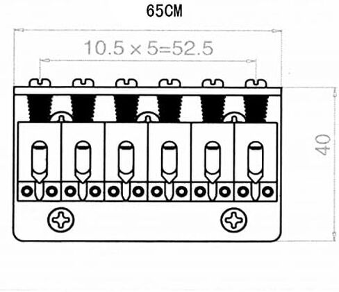 سرج جسر خلفي صلب للجيتار الكهربائي مكون من 6 أوتار جيتار كروم in Kuwait