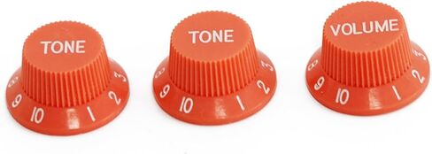 Guyker One Volume Two Tone 1V2T Switch Knobs, 3PCS Top Hat Bell Speed Potentiometer Control Knobs Arabic Numerals Scale with 6mm Dia. Shaft Pots for Electric Guitar Bass Replacement Part, C2001-21 in Saudi Arabia