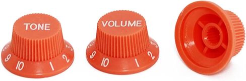 Guyker One Volume Two Tone 1V2T Switch Knobs, 3PCS Top Hat Bell Speed Potentiometer Control Knobs Arabic Numerals Scale with 6mm Dia. Shaft Pots for Electric Guitar Bass Replacement Part, C2001-21 in Saudi Arabia