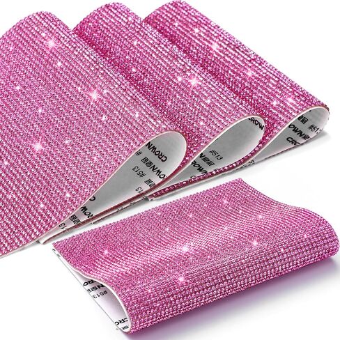 Facmogu 3 قطع من ملصقات الميكروفون اللامعة اللامعة، ملصقات غطاء مقبض الميكروفون للميكروفون DIY، أوراق حجر الراين اللامعة ذاتية اللصق ملصقات حجر الراين الكريستالية لديكور الميكروفون - بحيرة زرقاء in Kuwait