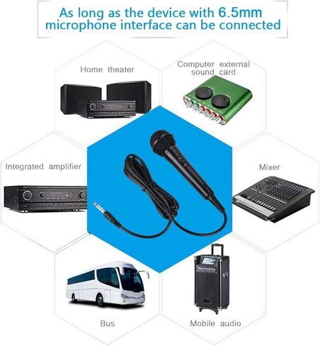 ميكروفون سلكي محمول باليد، ميكروفون خفيف الوزن ومتين للكاريوكي للرجال (أسود) in Kuwait