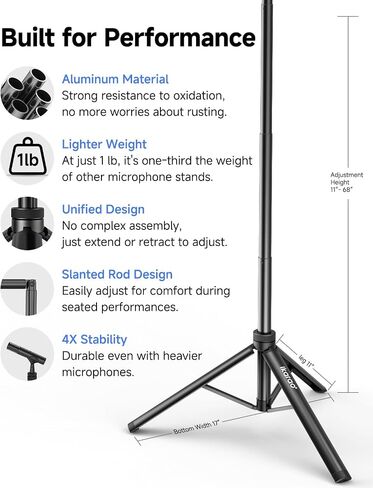 Karaoke Machine with Microphone Stand, Portable Bluetooth Speaker for Party, Backyard, Karaoke System with 2 Wireless Microphone for Adults Kids, for Women, Men, Singing Lovers in Kuwait