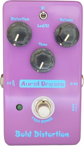 دواسة تأثير الجيتار Aural Dream Bold Distortion تتضمن تشويهًا ثقيلًا واستجابة ديناميكية قوية عالية الكسب لوضعين للتشويه، تجاوز حقيقي in Kuwait