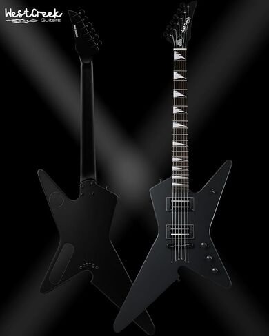 WestCreek Guitars HIGH VOLTAGE（HV）Heavy Metal Solid Body Electric Guitar with strap (Black) in Kuwait