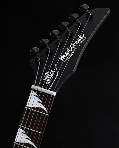WestCreek Guitars HIGH VOLTAGE（HV）Heavy Metal Solid Body Electric Guitar with strap (Black) in Kuwait