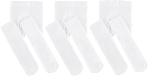 3 أزواج من الجوارب الباليه للفتيات ذات القدمين المرنة الناعمة للرقص جوارب بيضاء ووردية زي مدرسي جوارب طويلة in Kuwait