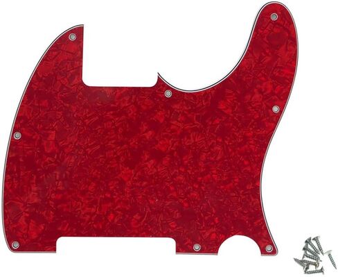 8 Hole Tele Blank Guitar Pickguard Tele Pick Guard Scratch Plate for Telecaster Red Pearl in Kuwait